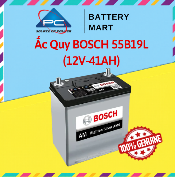 Ắc Quy BOSCH 55B19L-BHD 12V-41AH - ảnh 2