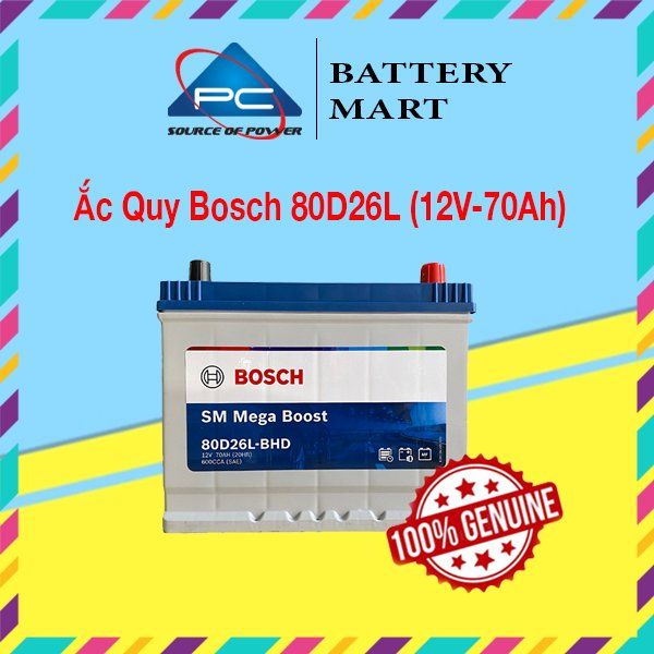 Ắc Quy BOSCH 80D26L/R 12V-70AH - ảnh 2