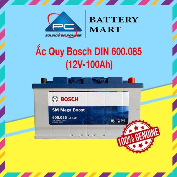 Ắc Quy BOSCH DIN 600.085 12V-100AH - ảnh 2