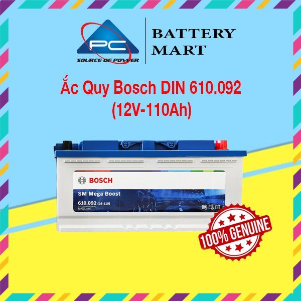 Ắc Quy BOSCH DIN 610.092 12V-110AH - ảnh 2