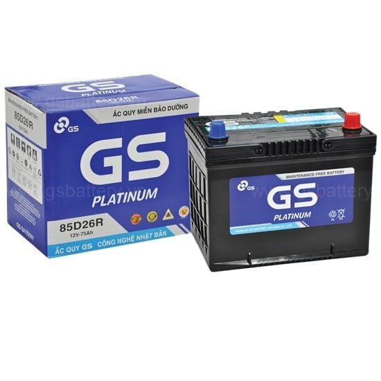 ẮC QUY GS MF 85D26R, 12V-75AH