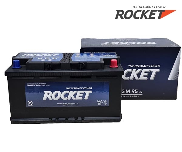 ẮC QUY ROCKET, START STOP, AGM L5, 12V-95AH - ảnh 3